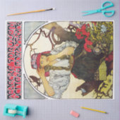 Mädchen und Geranium, Mucha Seidenpapier (Basteln)