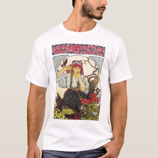 Mädchen und Geranium, Mucha T-Shirt (Vorderseite)