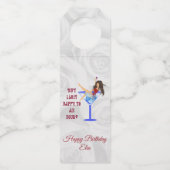 Mädchen und Glas Flaschenanhänger (Vorderseite)