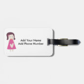 Mädchen und Handtaschen Gepäckanhänger (Rückseite horizontal)