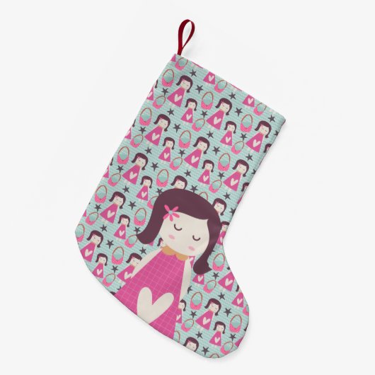 Mädchen und Handtaschen Kleiner Weihnachtsstrumpf (Vorderansicht (hängend))