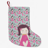 Mädchen und Handtaschen Kleiner Weihnachtsstrumpf (Vorderseite)