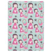 Mädchen und Handtaschen Klemmbrett (Rückseite)