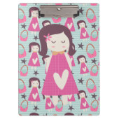 Mädchen und Handtaschen Klemmbrett (Vorderseite)