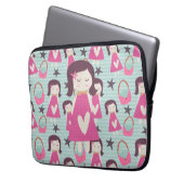 Mädchen und Handtaschen Laptopschutzhülle (Vorderseite Links)