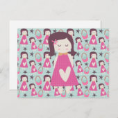 Mädchen und Handtaschen Postkarte (Vorne/Hinten)