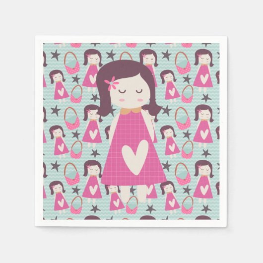 Mädchen und Handtaschen Serviette (Vorderseite)