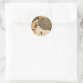 Mädchen und Hund Runder Aufkleber (Tasche)