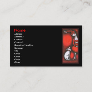 Mädchen und Hund Visitenkarte