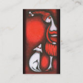 Mädchen und Hund Visitenkarte (Rückseite)