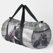 Mädchen und ihr Hund Duffle Bag (Rechte Ecke)