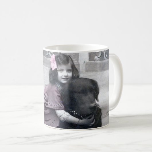 Mädchen und ihr Hund Kaffeetasse (VorderseiteRechts)