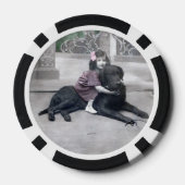 Mädchen und ihr Hund Pokerchips (Rückseite)