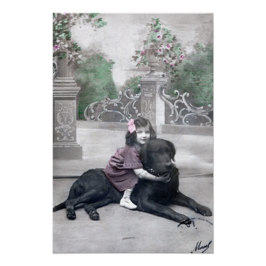 Mädchen und ihr Hund Poster (Vorderseite)