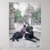 Mädchen und ihr Hund Poster (Vorne)