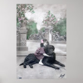Mädchen und ihr Hund Poster (Vorne)