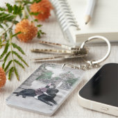 Mädchen und ihr Hund Schlüsselanhänger (Vorderseite rechts)