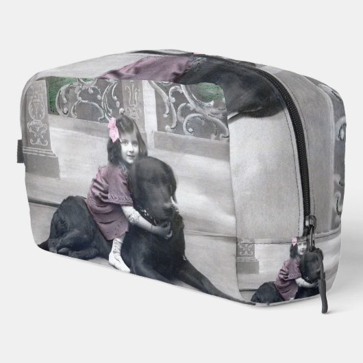 Mädchen und ihr Hund Waschbeutel (Rechte Ecke)