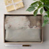 Mädchen und ihr Kaninchen Vintage Malerei Dekoupag Seidenpapier (Geschenk)