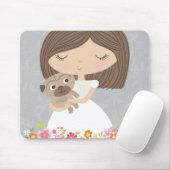 Mädchen und ihr Mops mousepad (Mit Mouse)