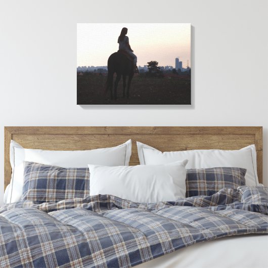 Mädchen und ihr Pferd Leinwanddruck (Insitu (Schlafzimmer))
