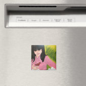 Mädchen und ihr Schmetterlingsmagnet Magnet (In Situ (Geschirrspüler))
