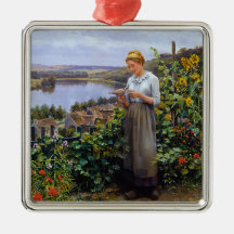 Mädchen und ihre Dove (junge Frau und Vogel)