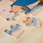 Mädchen und Junge der 1920er Jahre spielen Marmor Puzzle (Seite)