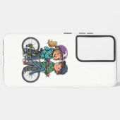 Mädchen und Junge mit Fahrrad Samsung Galaxy Hülle (Rückseite (Horizontal))