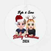 Mädchen und Junge Paare Ornament (Rückseite)