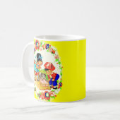 Mädchen und Junge und Kätzchen und Welpen Kaffeetasse (Vorderseite Links)