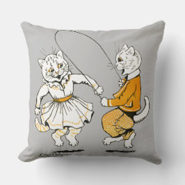 Mädchen und Jungen, Louis Wain Kissen