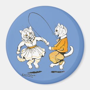 Mädchen und Jungen, Louis Wain Magnet