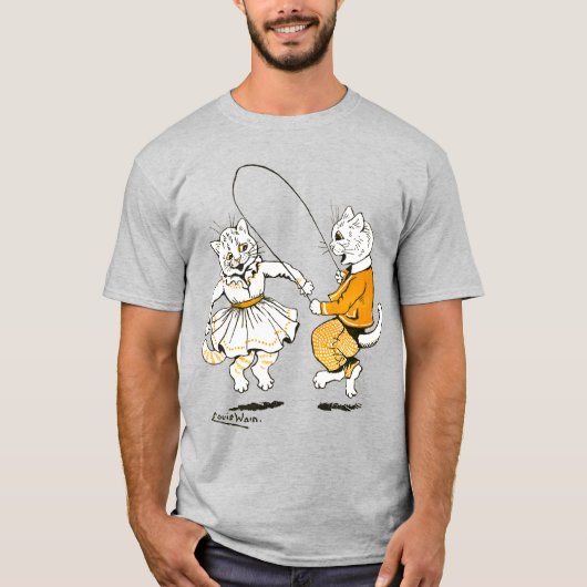 Mädchen und Jungen, Louis Wain T-Shirt (Vorderseite)