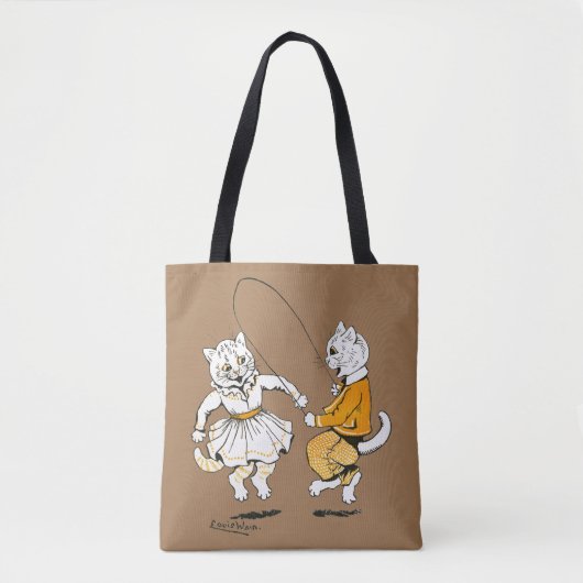 Mädchen und Jungen, Louis Wain Tasche (Vorderseite)