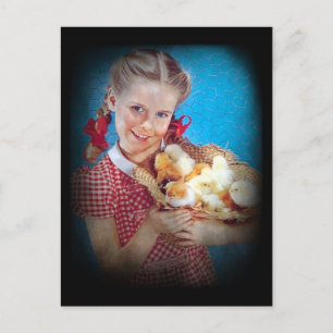 Mädchen und Jungen Postkarte