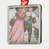 Mädchen-und Jungen-Skaten Ornament Aus Metall (Links)