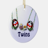 Mädchen-und Jungen-Zwillinge Keramikornament (Rechts)