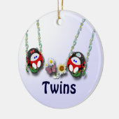 Mädchen-und Jungen-Zwillinge Keramikornament (Links)