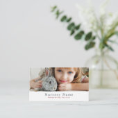 Mädchen und Kaninchen, Babysitter, Tagesbetreuung, Visitenkarte (Stehend Vorderseite)