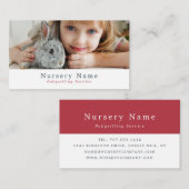 Mädchen und Kaninchen, Babysitter, Tagesbetreuung, Visitenkarte (Vorne/Hinten)