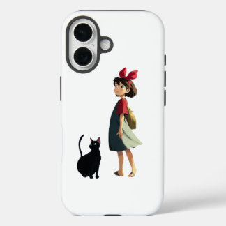 Mädchen und Katze Handy iPhone 16 Hülle