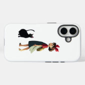 Mädchen und Katze Handy Case-Mate iPhone Hülle (Rückseite (Horizontal))