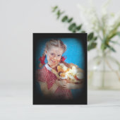 Mädchen und Küken Postkarte (Stehend Vorderseite)