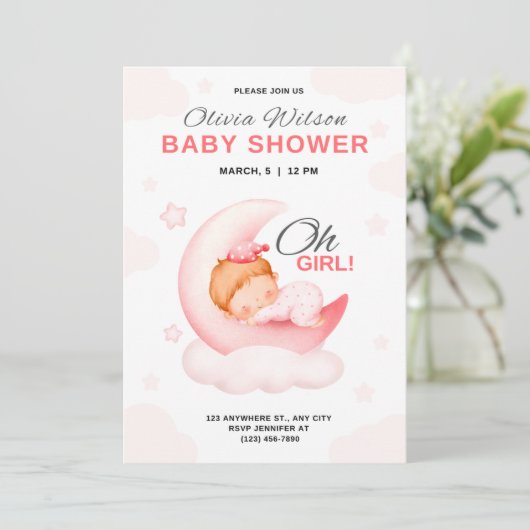 Mädchen und Mädchen - Einladung (Stehend Vorderseite)