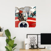 Mädchen und Mops in einem Automobil (1927) durch G Poster (Heimbüro)