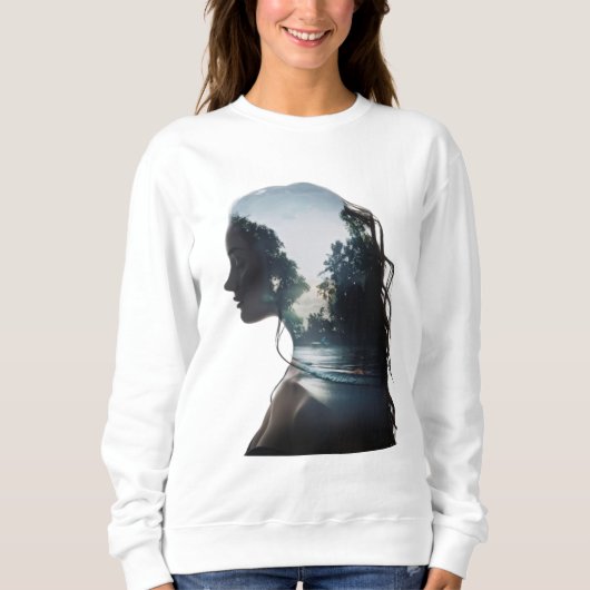 Mädchen und Natur Sweatshirt (Vorderseite)