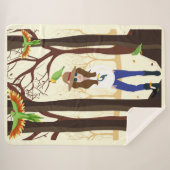 Mädchen und Papageien Sherpadecke (Vorderseite (Horizontal))