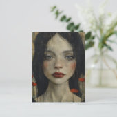 Mädchen und Pfeffer Rustikale Grunge Postkarte (Stehend Vorderseite)