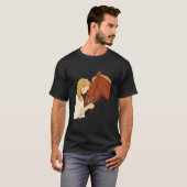 Mädchen-und-Pferd-Freundschaft T-Shirt (Vorne ganz)
